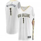 Camiseta Zion Williamson 1 New Orleans Pelicans Association Edition Blanco Hombre
